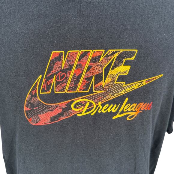 Nike Drew League T-Shirt Men's XL Black Basketball Crew Neck Short Sleeve Rare - Picture 2 of 9
